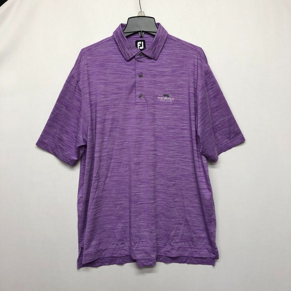 FJ FootJoy Men Piney Branch Golf Club Polo Shirt Size Extra Large Purple M127 -6